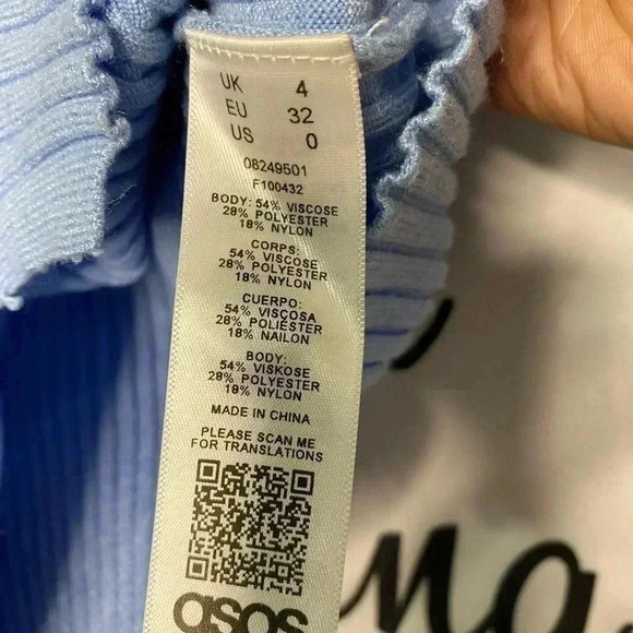 ASOS Blue Cropped Bell-sleeve Cardigan Sweater - Picture 4 of 5